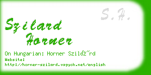 szilard horner business card